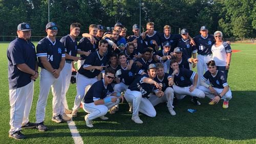 Denmark's baseball team advanced to the Class AAAA finals on Wednesday with an 8-4 victory in Game 3 of its semifinal series with No. 1-ranked Blessed Trinity.