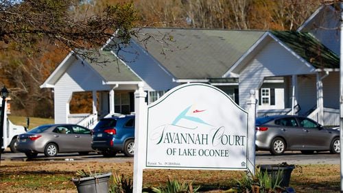 A sign for the Savannah Court of Lake Oconee personal care home is visible on Monday, December 11, 2023, in Greensboro, GA. The senior care facility has a history of challenges, with ongoing state efforts to regulate and potentially close it down.
Miguel Martinez /miguel.martinezjimenez@ajc.com