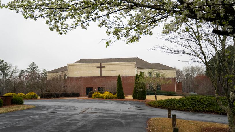 Crabapple First Baptist Church, where the Atlanta shooting suspect Robert Aaron Long was an active member, in Milton, Ga., March 17, 2021. The church posted a lengthy statement on its website Friday morning that called this week’s attacks on three spas “the result of a sinful heart and depraved mind.” (Nicole Craine/The New York Times)