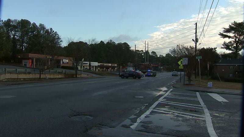 A woman was killed when she was hit by a driver off Campbellton Road in southwest Atlanta.