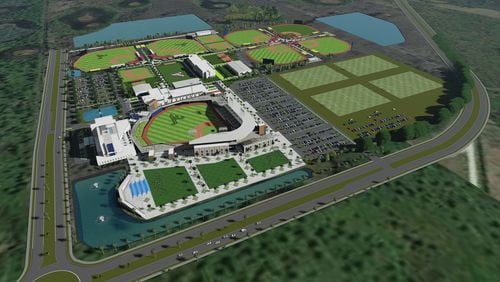 A preliminary rendering of a new Braves spring-training complex in Sarasota County. (Sarasota County government)