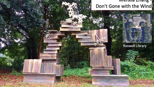 Wenxia Zhang's "Don't Gone with the Wind" is one of 10 new sculptures selected to be part of the 2022-2023 ArtAround Roswell "walking museum." (Courtesy City of Roswell)