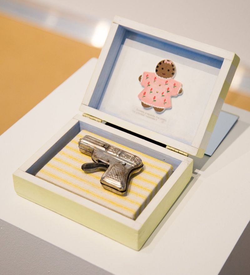 “Baby’s First Gun” by Renee Stout is featured in the group exhibition “Unloaded” at the Castleberry Hill annex of Marcia Wood Gallery. CONTRIBUTED BY THE ARTIST AND DASHBOARD