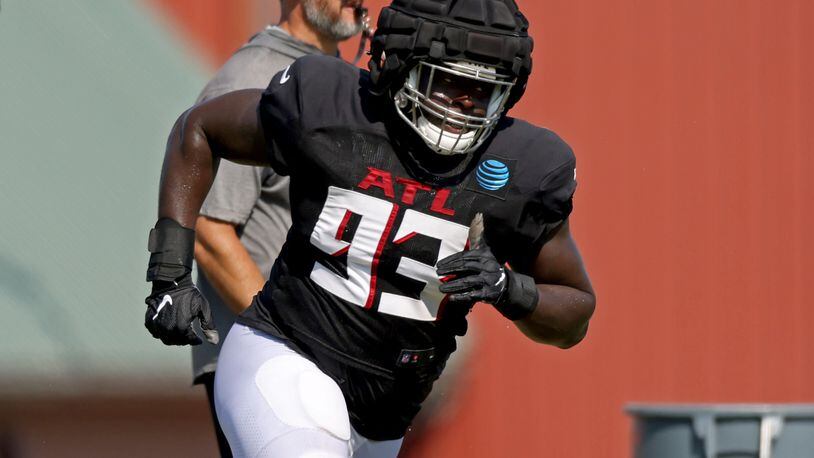 Falcons promote linemen from practice squad to game-day roster
