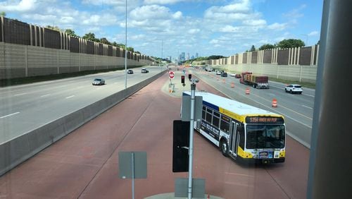 Bus rapid transit lines, such as this one in Minneapolis, are designed to mimic trains — with stations, infrequent stops and exclusive lanes to speed the vehicles along. MARTA plans to run the region’s first bus rapid transit line along Capitol Avenue in Atlanta.