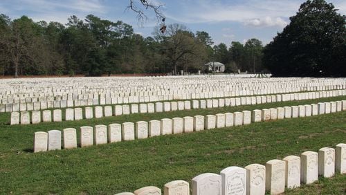 The federal government will now cover the costs of grave liners — a protective layer of plastic, concrete or fiberglass — for veterans buried at the Andersonville National Cemetery. The U.S. Department of Veterans Affairs already reimbursed the costs for the liners at its 135 cemeteries. But Andersonville is operated by the National Park Service, which until now had lacked authorization from Congress to pay those expenses. Credit: National Park Service