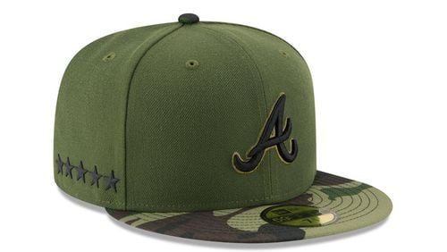 Braves will wear camo-influenced hats on Memorial Day holiday in 2017.