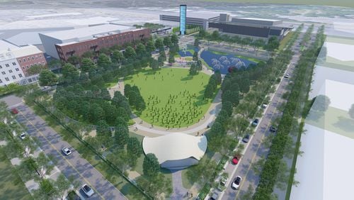 A rendering of what part of Assembly Studios will look like when it's completed on the land that once was a General Motors auto assembly plant. GRAY TELEVISION