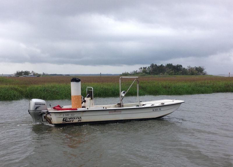 A big “cigarette butt” is pictured on a boat, a way Keep Golden Isles Beautiful is promoting the new Georgia’s Coast is Not an Ashtray initiative.
