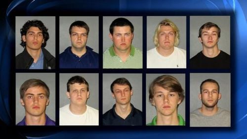 Mugshots released of 10 fraternity brothers accused in the hazing death of Roswell native Max Gruver</p> <p>Max Gruver died Thursday, Sept. 14, after an incident at a fraternity house on the campus of Louisiana State University.