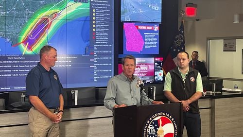 Georgia Gov. Brian Kemp has formally requested a disaster declaration for counties in South Georgia that were hit by Hurricane Idalia. The move paves the way for President Joe Biden’s administration to unleash more federal resources to help storm victims. (Greg Bluestein/The Atlanta Journal-Constitution/TNS)