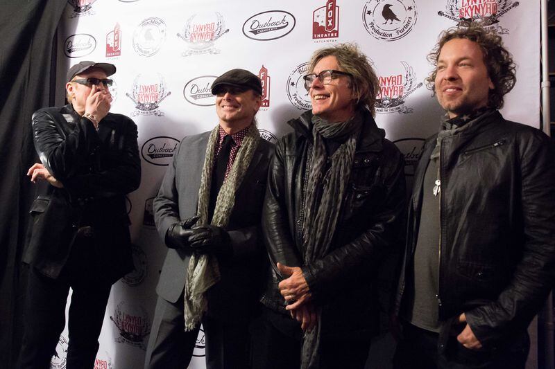 Members of the band Cheap Trick pose for a photo at the Fox Theatre, Wednesday, Nov. 12, 2014 in Atlanta. (SPECIAL/BRANDEN CAMP)