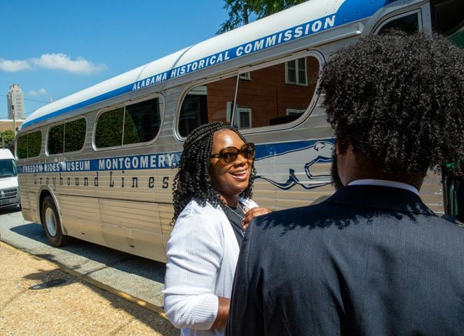 Freedom Riders bus replica at MLK home