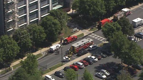 Two people were taken to the hospital following a chemical spill Thursday morning near Georgia Tech's campus.