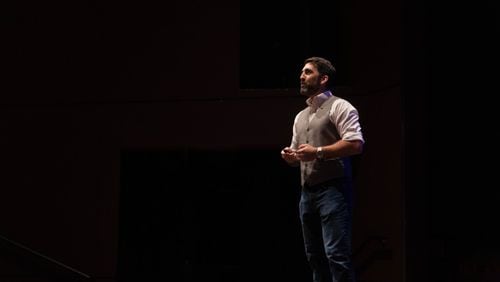 Gordon Corsetti, a suicide prevention advocate, returned to his alma mater, Pace Academy, on Sept. 17, 2021, to talk to students about breaking out of the cycle of perfectionism and finding what makes them happy, satisfied and successful.