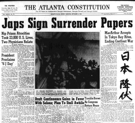 V-J Day: Victory in Japan in The Atlanta Constitution