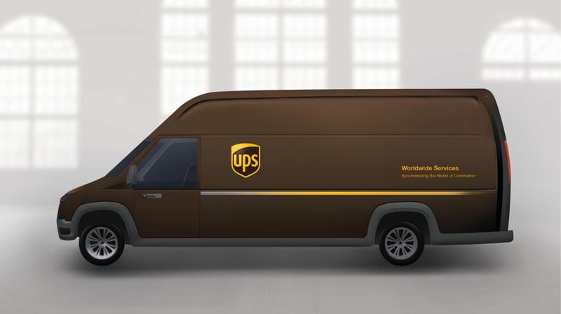 A 2018 rendering of the new UPS plug-in electric delivery truck. Source: UPS