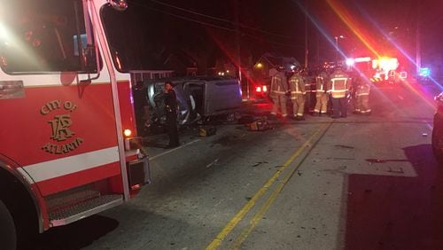A wreck in southwest Atlanta sent four people to an area hospital, authorities said.