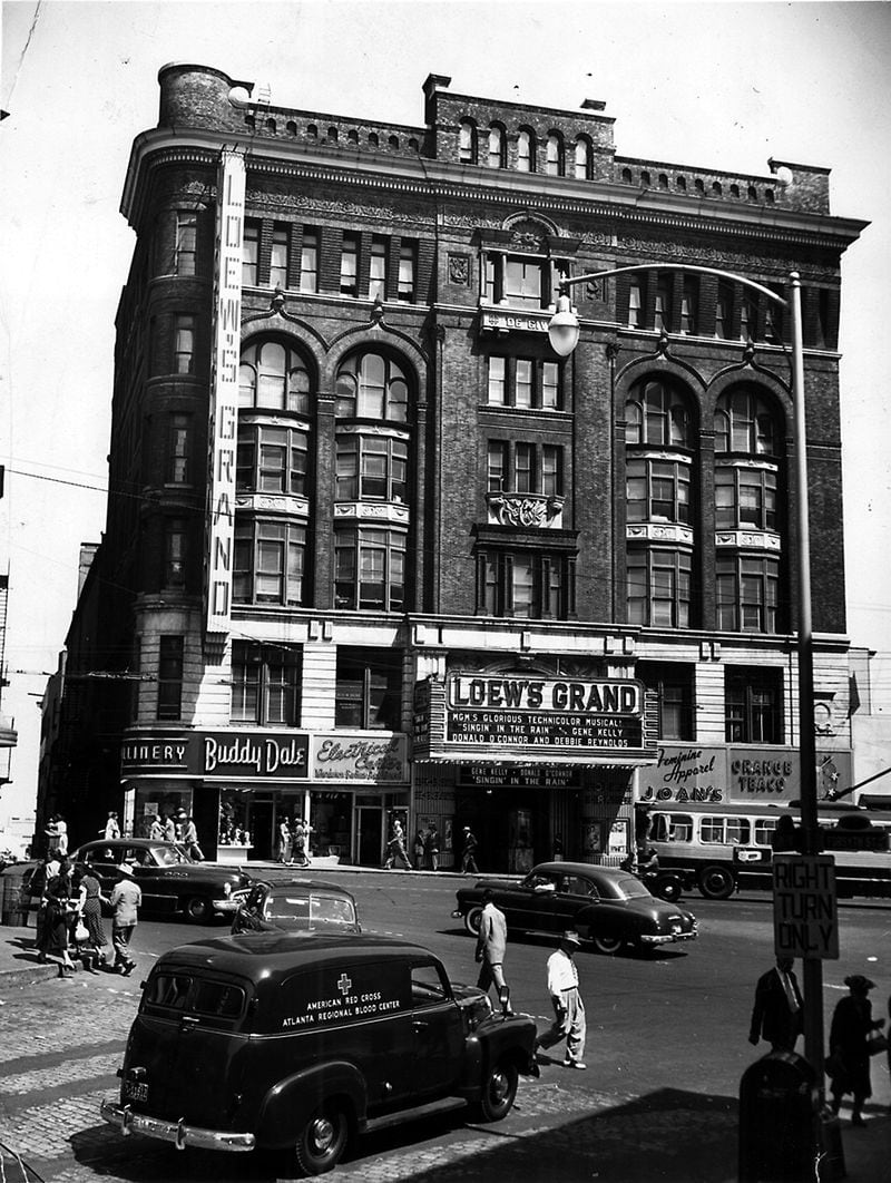 The Loew's Grand was right next to the Paramount, and first opened as an opera house. The Loew's is most famous for hosting the 1939 premiere of "Gone With the Wind." It was badly burned in 1978 and later became the site of the Georgia-Pacific Building. It's seen here in 1952. (AJC file)