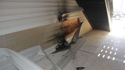Fires set by a suspected arsonist caused little damage in an apartment breezeway in Lilburn.