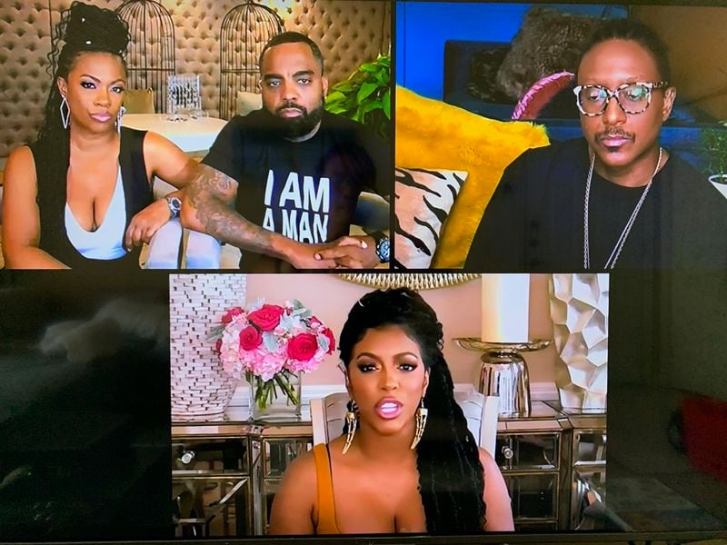 Bravo on August 9 aired a special discussing race with several Bravo reality stars including Kandi Burruss and Todd Tucker (upper left), Greg Gourdet of "Top Chef" (top right) and Porsha Williams (bottom).