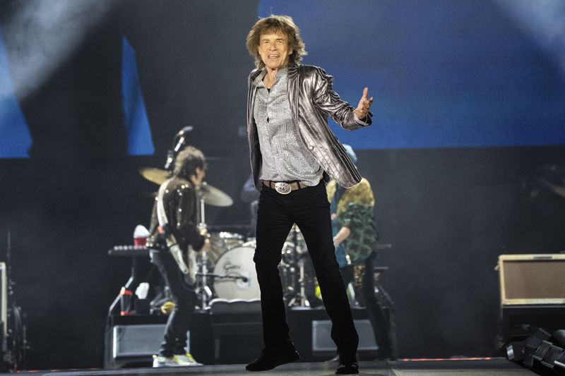 Mick Jagger of the Rolling Stones performs during the first night of the U.S. leg of their "Hackney Diamonds" tour on Sunday, April 28, 2024, in Houston. (Photo by Amy Harris/Invision/AP)