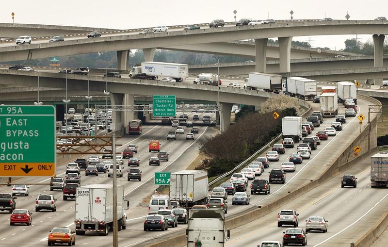 Starting 10 p.m. Wednesday, one lane of Spaghetti Junction will be closed for repairs. FILE / AJC