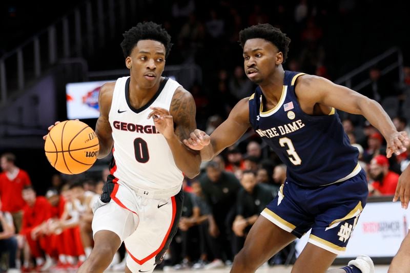 Georgia Bulldogs guard Terry Roberts is the team's leading scorer at 14.3 points per game, but is coming off a subpar game against LSU, having scored only 6 points in the Dawgs' win over the Tigers on Tuesday. Miguel Martinez / miguel.martinezjimenez@ajc.com