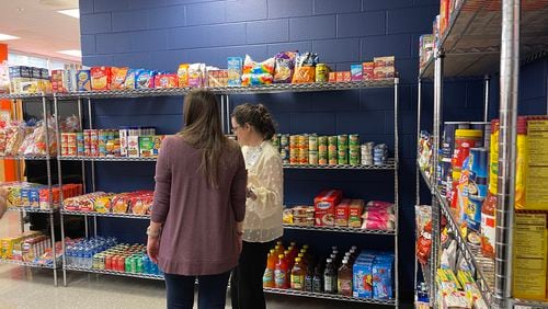 A food pantry featuring meats, dairy and personal care products is part of the S.A.F.E. program recently launched at North Springs High.