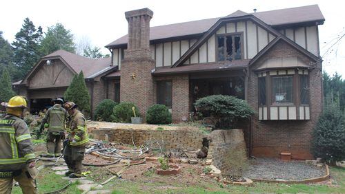 A home in unincorporated Stone Mountain is damaged after a Tuesday morning fire.