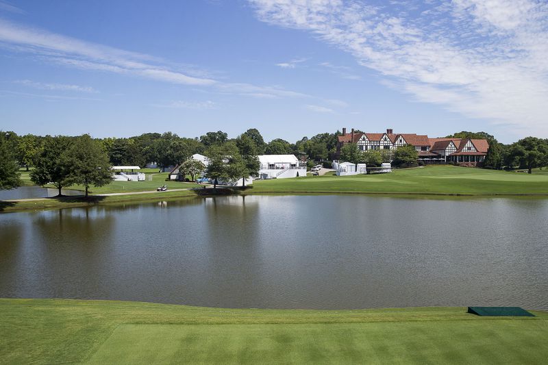 08/15/2019 -- Atlanta, Georgia -- The East Lake Golf Club in Atlanta's East Lake Village community, Thursday, August 15, 2019. The PGA TOUR Championship is played at East Lake Golf Club.  (Alyssa Pointer/alyssa.pointer@ajc.com)