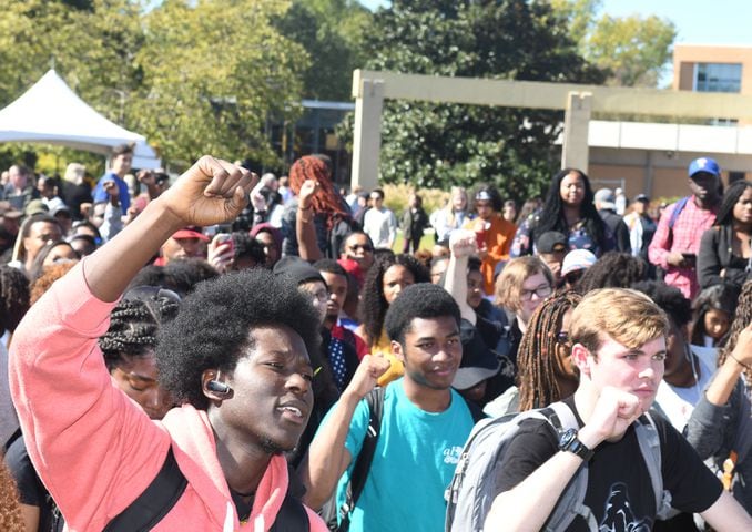 Kennesaw State students protest at Sam Olens event