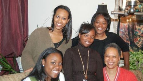 This is what the after-Thanksgiving Day dinner glow looks like at the Staples residence. Pictured with Gracie Bonds Staples (standing far right) are her daughters Jamila (center) and Asha (lower left), family friend who feels like a daughter Amanda Al-Mahdi (standing left), and friend Sheila Burks, Amanda’s mom. I’m always grateful for special moments like this. FAMILY PHOTO