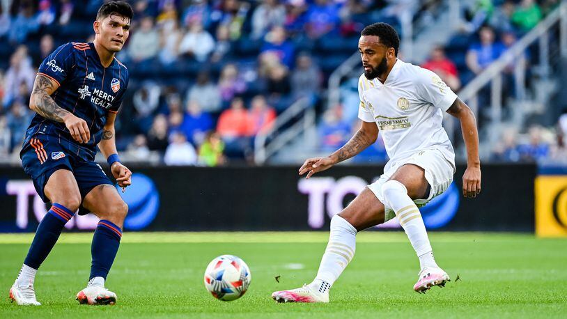 Former Atlanta United player Anton Walkes (right) died from injuries sustained in a boating accident in South Florida. He was 25. (Photo by Jacob Gonzalez/Atlanta United)