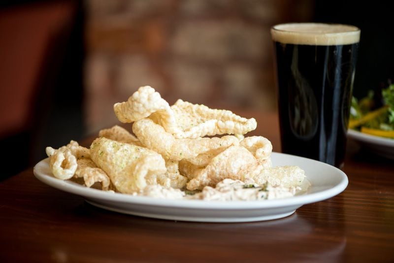 Cracklins with ranch seasoning and French onion dip. Photo credit- Mia Yakel.