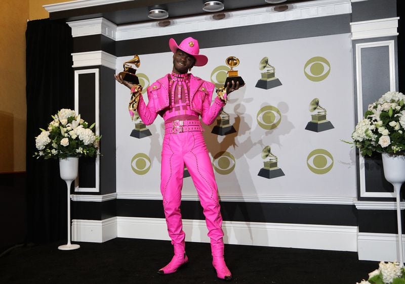 Lil Nas X backstage at the 62nd Grammy Awards at Staples Center in Los Angeles on Sunday, Jan. 26, 2020. (Myung J. Chun/Los Angeles Times/TNS)