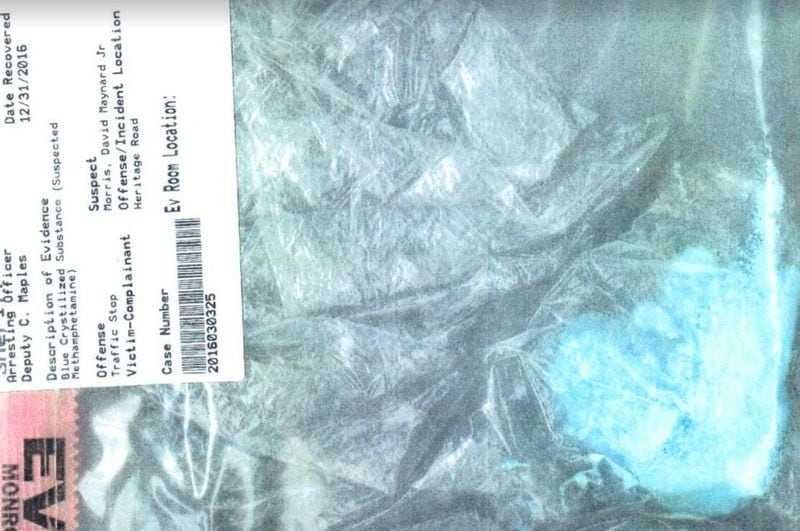 An evidence bag showing what Monroe County deputies believed was methamphetamine. The suspect, Dasha Fincher, said it was cotton candy, but a roadside drug kit indicated it was methamphetamine. It would take three months before a lab test showed it wasn’t drugs.