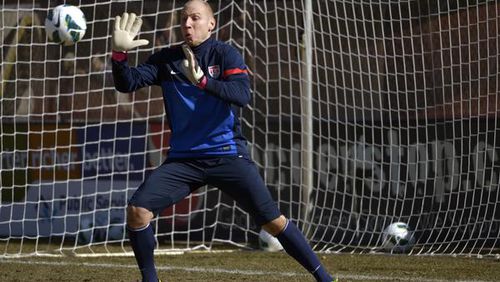 Atlanta United goalkeeper Brad Guzan is shown in this file photo training with the U.S. men's national team. (Photo By Helen H. Richardson/ The Denver Post)