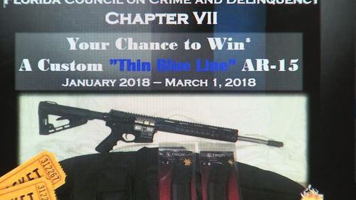 An assault rifle is a prize in a raffle to raise money for programs to help disadvantaged children. (Photo: WFTV.com)