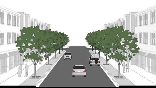 This is an illustration of the requirements for the updated streetscapes along major roadways in Brookhaven. CONTRIBUTED.