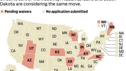 The Trump administration issued guidance to states early Thursday that will allow them to compel people to work or prepare for jobs in order to receive Medicaid for the first time in the half-century history of this pillar of the nation’s social safety net. The letter to state Medicaid directors opens the door for states to cut off Medicaid benefits to Americans unless they have a job, are in school, are a caregiver, volunteer or participate in other approved forms of “community engagement” — an idea that some states had broached over the past several years but that the Obama administration had consistently rebuffed. The new policy comes as 10 states are already lined up, waiting for federal permission to impose work requirements on able-bodied adults in the program. Three other states are contemplating them. (MAP by The Washington Post)