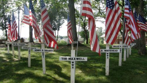Each year the streets of Duluth are lined with more than 800 markers and flags, representing those who served in the armed forces. Courtesy City of Duluth