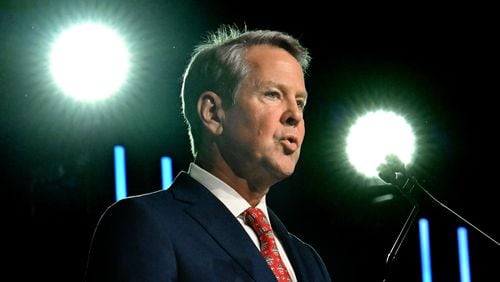 In a social media post, Gov. Brian Kemp admonished former President Donald Trump for playing “political games” by refusing to sign a pledge to support the eventual Republican presidential nominee. (Hyosub Shin/Hyosub.Shin@ajc.com)