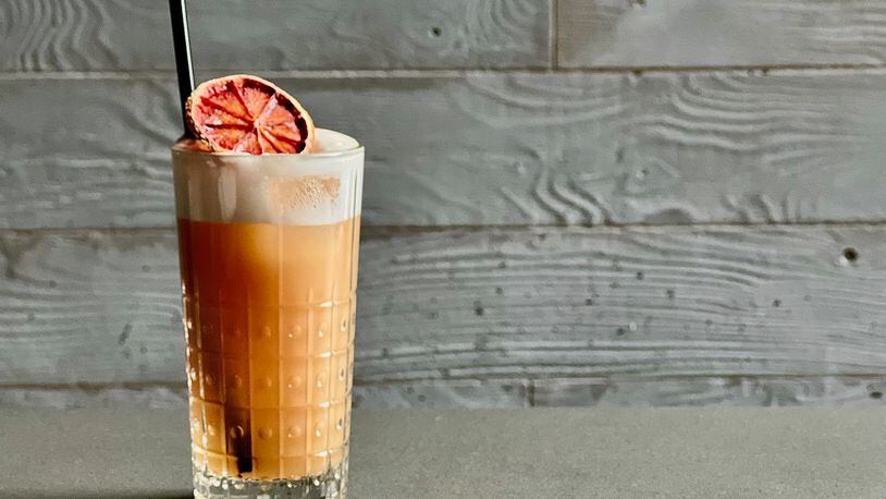A vigorous shake gives Foundation Social's riff on a Ramos Gin Fizz a creamy head with citrus flavors and aromas. / 
Courtesy of Foundation Social Eatery