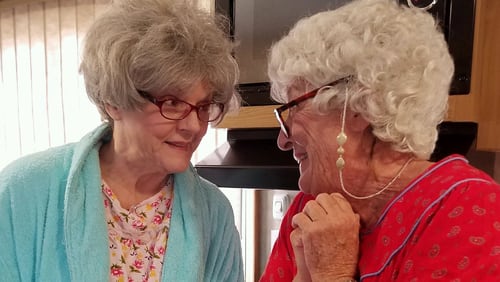 Karen Howell (left) and Barbara Bradshaw co-star as daughter and mother in the ART Station comedy-drama “Pie in the Sky.” CONTRIBUTED BY ART STATION