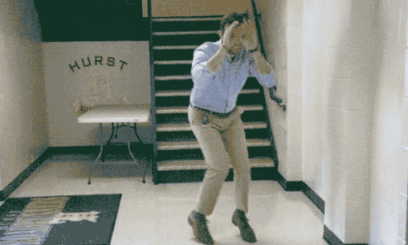 Louisiana Middle School principal David Schexnaydre dances in a screen grab of a TikTok video.