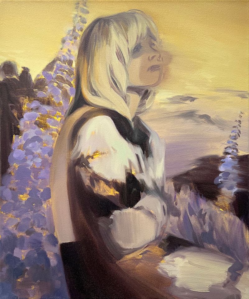 Corri-Lynn Tetz's "Waiting Warmly" (2019), oil on canvas.