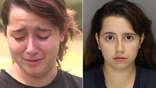 Yaya Gil said she held her boyfriend George Vela when he died. She was arrested by Cobb County police on felony murder charges in connection with his death.