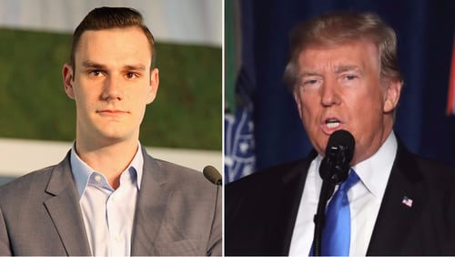Cooper Hefner, (left) said in an interview with "The Hollywood Reporter" that he is "embarrassed" about a 1990 Playboy cover of Donald Trump.