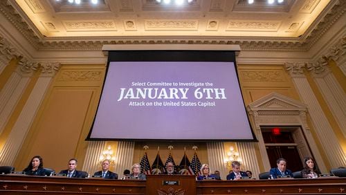 Then-President Donald Trump's efforts to overturn the 2020 presidential election in Georgia play a key part in the 800-plus-page report released late Thursday by the U.S. House Select Committee to Investigate the Jan. 6 Attack on the U.S. Capitol. (Al Drago/Pool/Getty Images/TNS)